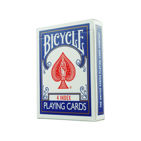 Bicycle Rider Back 4-Index Playing Cards Deck Blue Poker Magic Tricks
