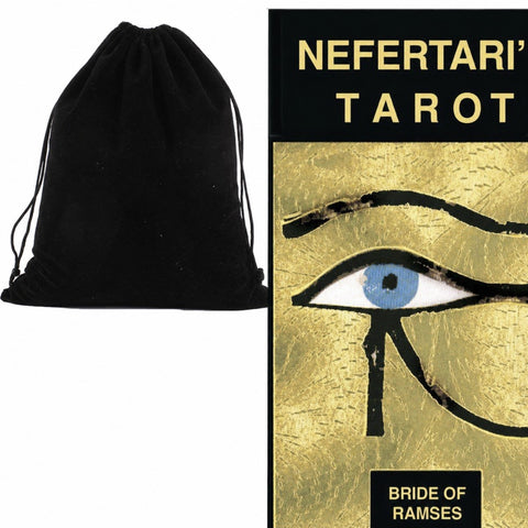 Nefertari Tarot Deck Egyptian Gold Foil 78 Cards with Velvet Bag Lo Scarabeo