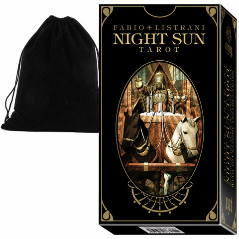 Night Sun Tarot Deck by Fabio Listrani Lo Scarabeo with Velvet Bag