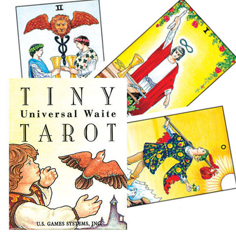 Tiny Universal Waite Tarot Deck Cards Esoteric Telling Mini US Games Systems NEW