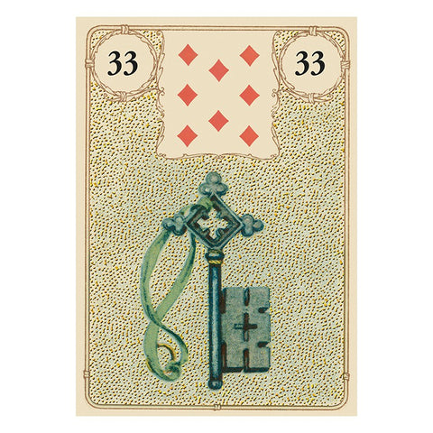 Golden Lenormand Oracle Card Deck Gold Foil 36 Cards Lo Scarabeo