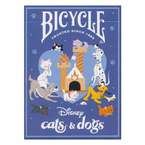Bicycle Disney Cats & Dogs Playing Cards, Poker Size, Blue, Made in USA
