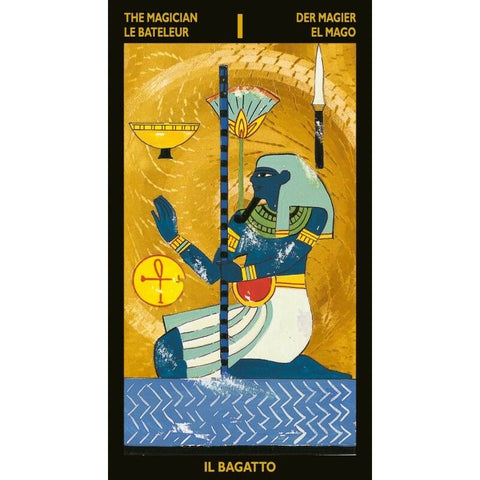 Nefertari's Tarot Deck by Lo Scarabeo Egyptian Gold Foil Fortune Cards