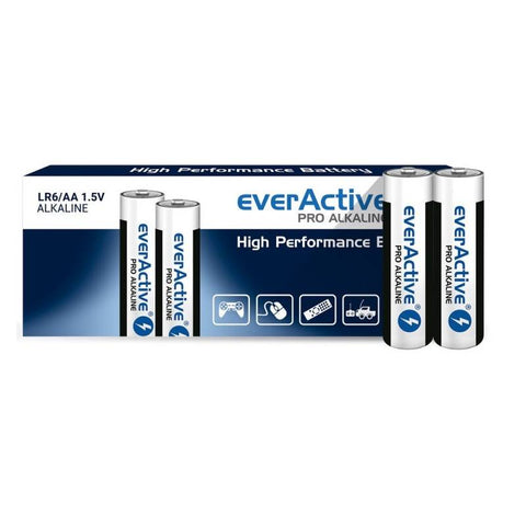 10x EverActive AA LR6 Pro 1.5V Long Lasting Alkaline Batteries Pack