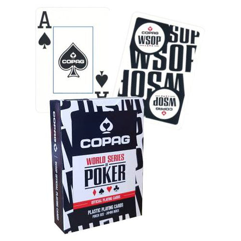 Copag Wsop Jumbo Index Single Plastic playing cards deck (black)