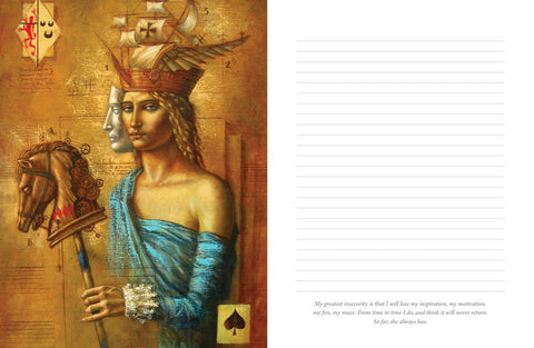 Goddess Journal Notebook Blue Angel Jake Baddeley 220-Page Woman Archetype NEW