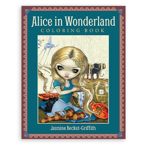 Alice in Wonderland Adult Coloring Book Jasmine Becket-Griffith Blue Angel