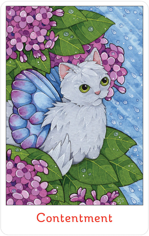 Affirmations Of The Fairy Cats Cards Deck & Book Set US Games Systems Saydak NEW