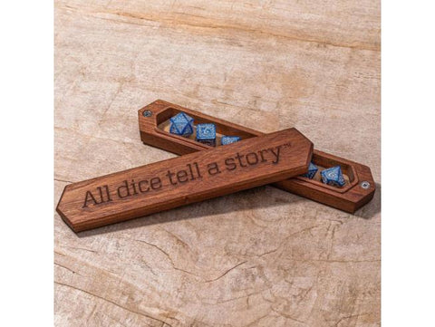 Q WORKSHOP Sapelli Wood RPG Dice Box with Magnetic Lid – All Dice Storage