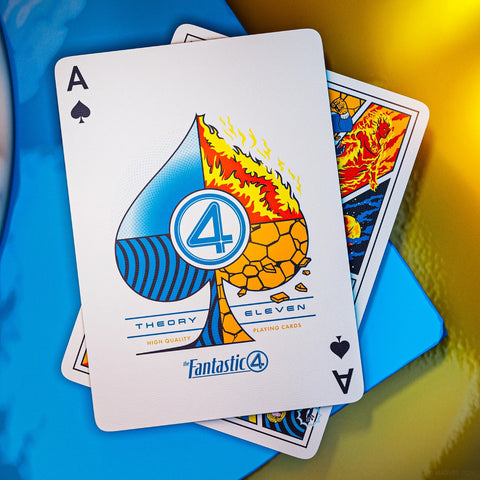 Marvel Fantastic Four Playing Cards by Theory11 Blue Poker Deck