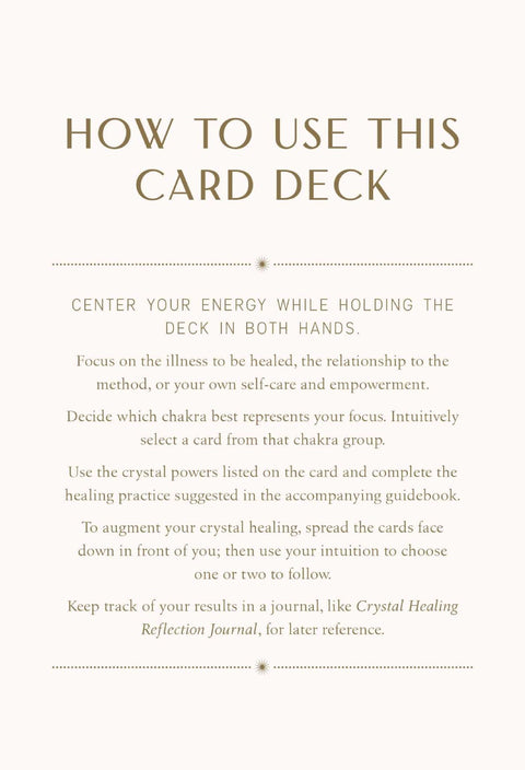 Crystal Inspiration Tarot Style Deck And Guidebook Insight Editions