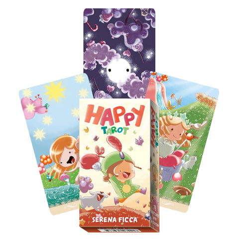 Happy Tarot 78-Card Deck by Lo Scarabeo with Guidebook for Divination