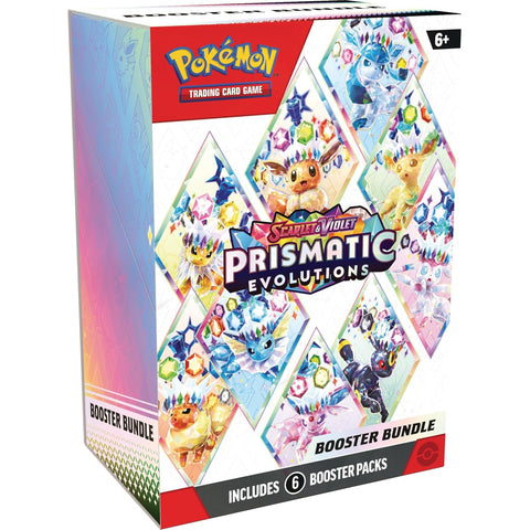 Pokemon TCG Scarlet & Violet Prismatic Evolutions Bundle (6x Booster Packs)