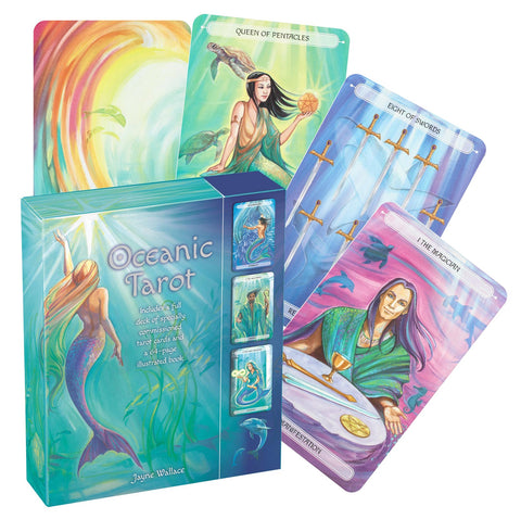 Oceanic Tarot Cards & Illustrated Book Cico Books By Jayne Wallace Ocean NEW