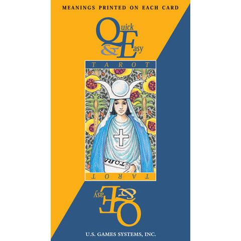 Quick & Easy Tarot Deck 78 Cards with Meanings, Beginner Set US Games