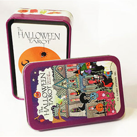 Halloween Tarot Deck in Tin by Kipling West 78 Cards US Games Systems