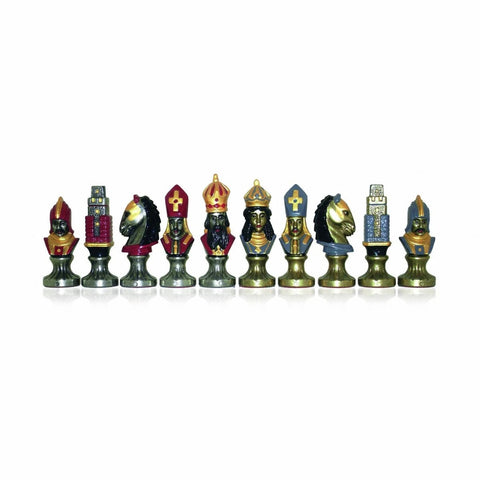 Italfama Moncada Hand-Painted Metal Historical Chess Pieces, King 9.3cm