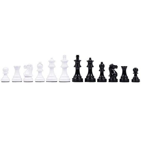 Italfama Weighted Wooden Chess Pieces Set, Staunton, King 3in, Italy