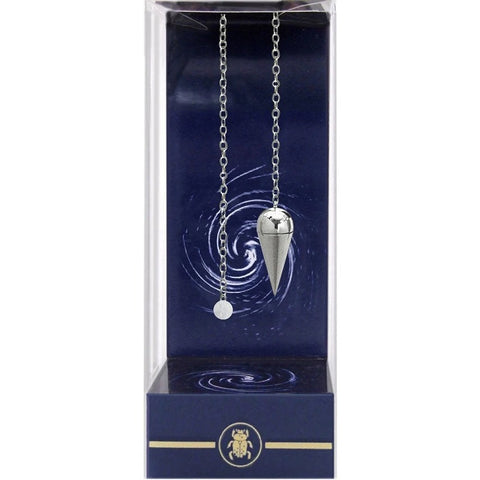 Silver Point Chamber Divination Pendulum with Velvet Bag by Lo Scarabeo