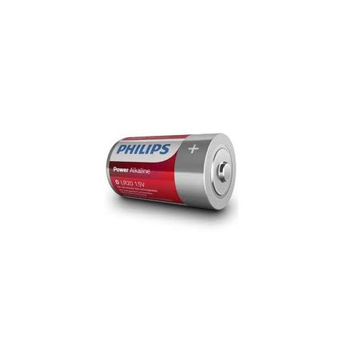 2x Philips Power Alkaline D LR20 1.5V MN1300 Long Lasting Batteries