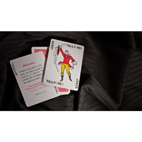 2x Bicycle Tally-Ho Circle Back Playing Cards Red & Blue Poker Magic