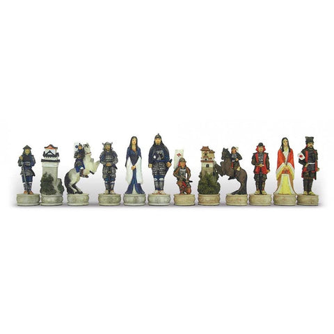 Samurai Chess Pieces Set Hand Painted Resin 8cm King by Italfama Italy