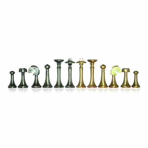 Italfama Brass Chess Pieces Gold Silver Plated 6.8cm King Italy