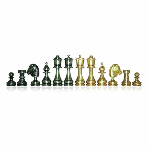 Italfama Brass Chess Pieces Gold Silver Plated 7.5cm King Made in Italy