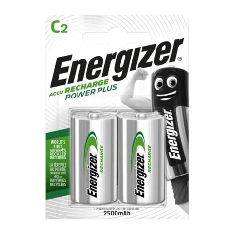 Energizer Power Plus C 2500mAh Rechargeable Batteries 2-pack