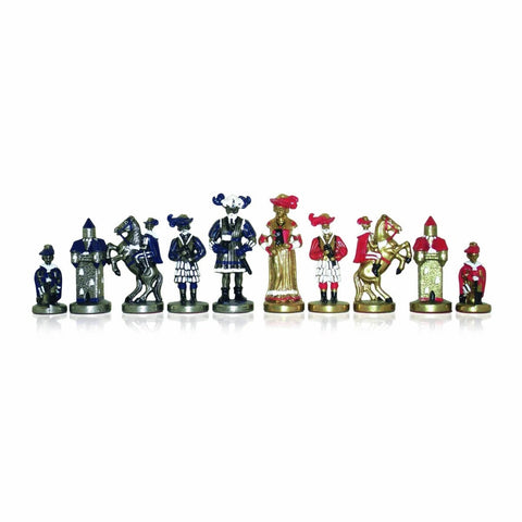 Italfama Landsknecht Hand-Painted Metal Chess Pieces King 8.7cm Italy