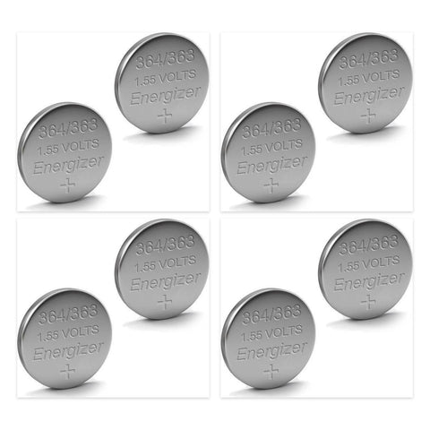 8x Energizer 364 363 SR621SW Silver Oxide Watch Batteries