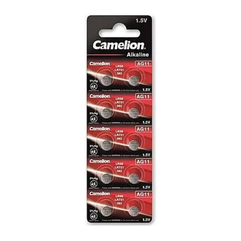 Camelion LR721 AG11 Alkaline Button Cell Batteries 10-strip