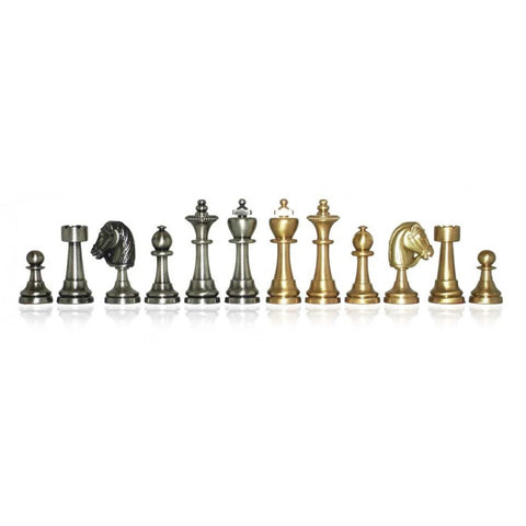 Italfama Brass Chess Pieces Gold Silver Plated King 7cm Made in Italy