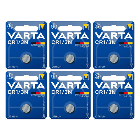 6x Varta CR1/3N 3V Lithium Batteries CR11108