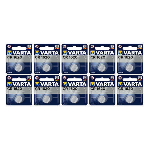 10x Varta CR1620 3V Lithium Coin Cell Batteries