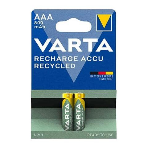 Varta Recycled AAA 800mAh NiMH Rechargeable Batteries 2-pack