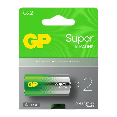 GP Super Alkaline C LR14 1.5V Batteries 2-pack