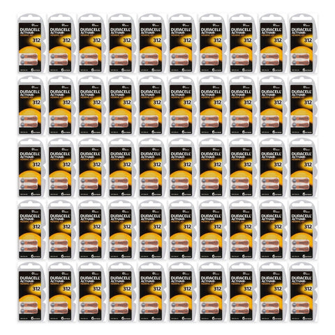 Duracell Activair 312 hearing aid batteries - 50 cards of 6