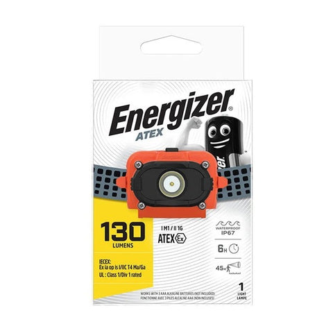 Energizer ATEX Intrinsically Safe Headlamp 130 Lumen IP67 Helmet Light