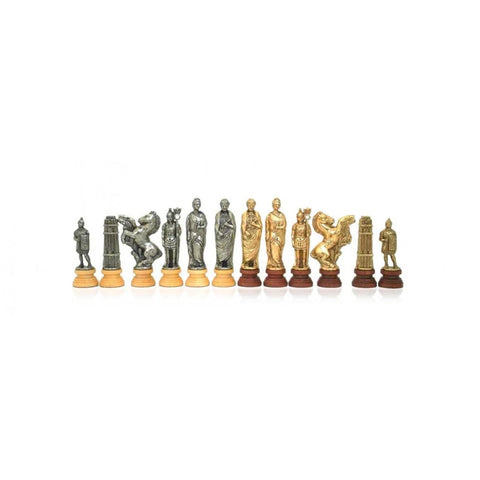 Italfama CEZARIS Metal & Wood Chess Pieces Gold Silver Plated 12.5cm King