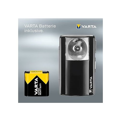 Varta Palm Light 16645 Flashlight 15 Lumens with Clip + 3R12 Battery