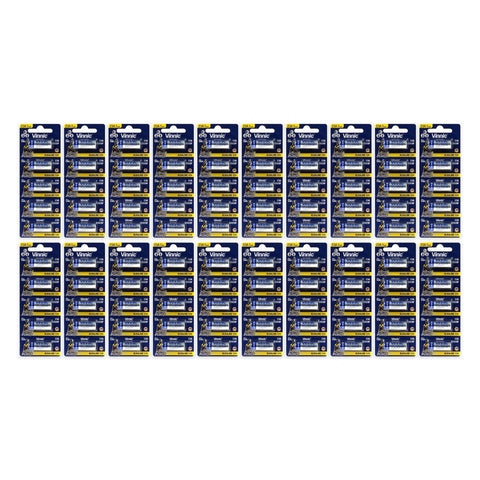 100x Vinnic 23A 12V alkaline batteries in cards of 5