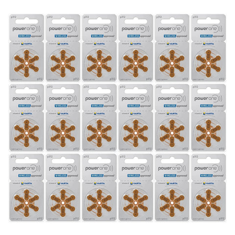 Varta Power One 312 hearing aid batteries - 18 cards of 6