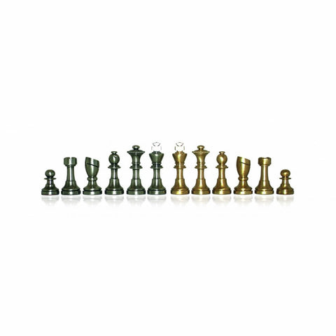Italfama Brass Chess Pieces Gold & Silver Plated Set, King 5.5 cm Italy