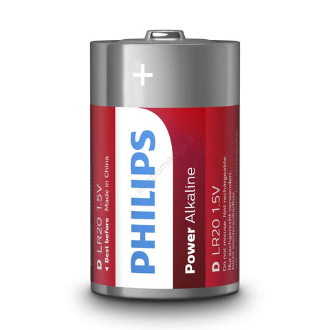 6x Philips Power D LR20 Alkaline Batteries 1.5V MN1300 Long Life