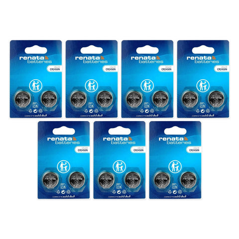 14x Renata CR2450N 3V lithium coin cells (7 cards of 2)