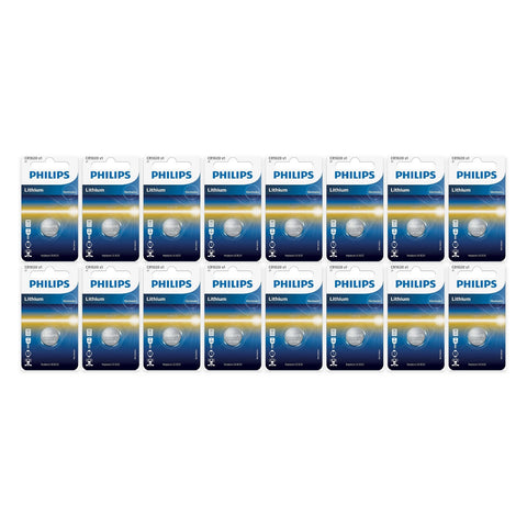 16x Philips CR1620 3V lithium coin cell batteries
