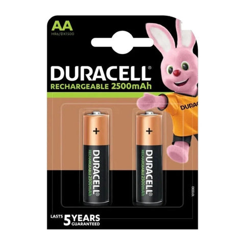 Duracell AA 2500mAh NiMH rechargeable battery card of 2
