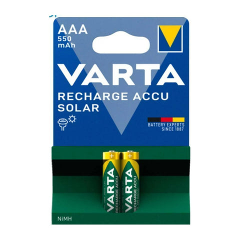 Varta Recharge Accu Solar AAA 550mAh card of 2