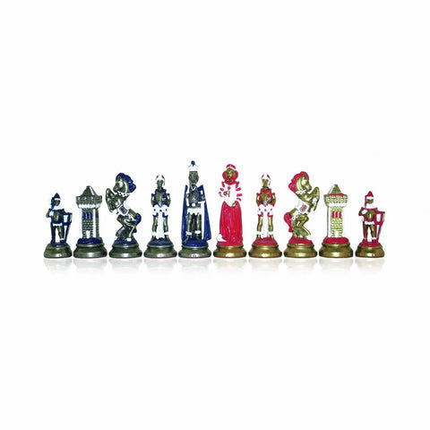 Italfama Mary Stuart Hand-Painted Metal Chess Pieces King 9.4cm, Made in Italy